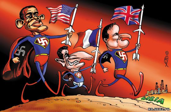 КРЕСТОВЫЙ ПОХОД на ЛИВИЮ / Фашисты Барак Обама, Николя Саркози, Джеймс Кемерон / Джамахирия Ливия под бомбами нато / Муамар Каддафи / Crusade against Libya / Fascists: Barack Obama, Nicolas Sarkozy, James Cameron / Jamahiriya Libya under NATO bombs / Muammar Gaddafi